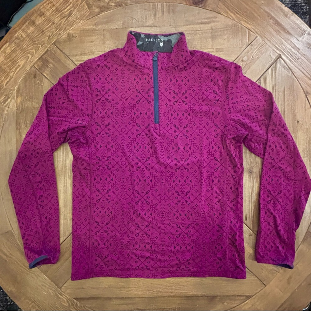Greyson Tate Patterned Quarter Zip